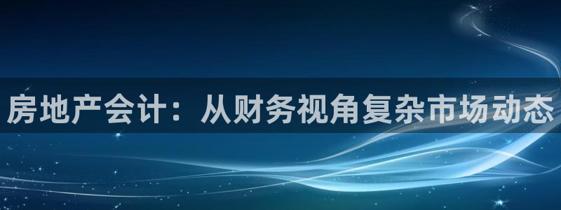 风暴娱乐1：房地产会计：从财务视角复杂市场动态