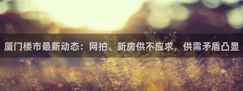 风暴娱乐网：厦门楼市最新动态：网拍、新房供不应求，供需矛盾凸