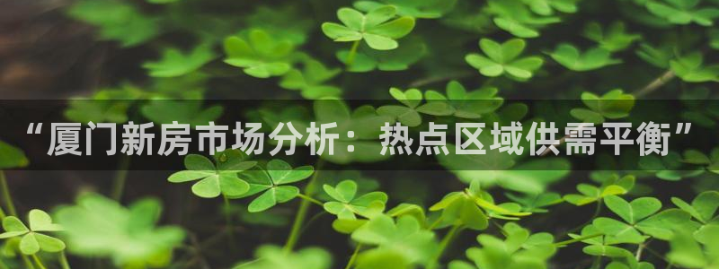 风暴娱乐下载地址：“厦门新房市场分析：热点区域供需平衡”