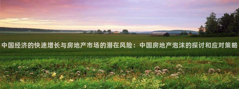 风暴娱乐344272：中国经济的快速增长与房地产市场的潜在风