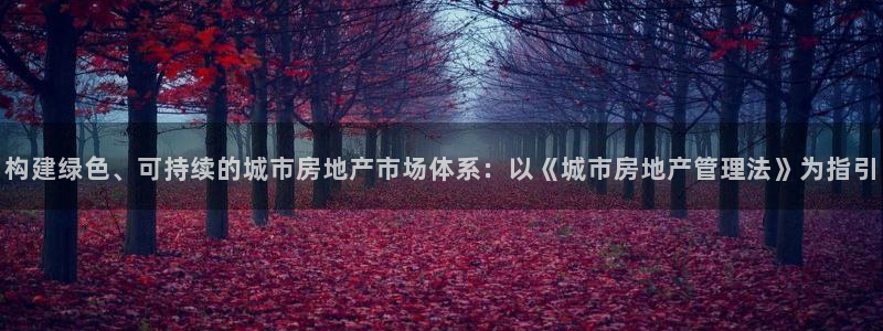 娱乐星空风暴：构建绿色、可持续的城市房地产市场体系：以《城市
